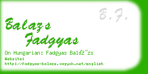 balazs fadgyas business card